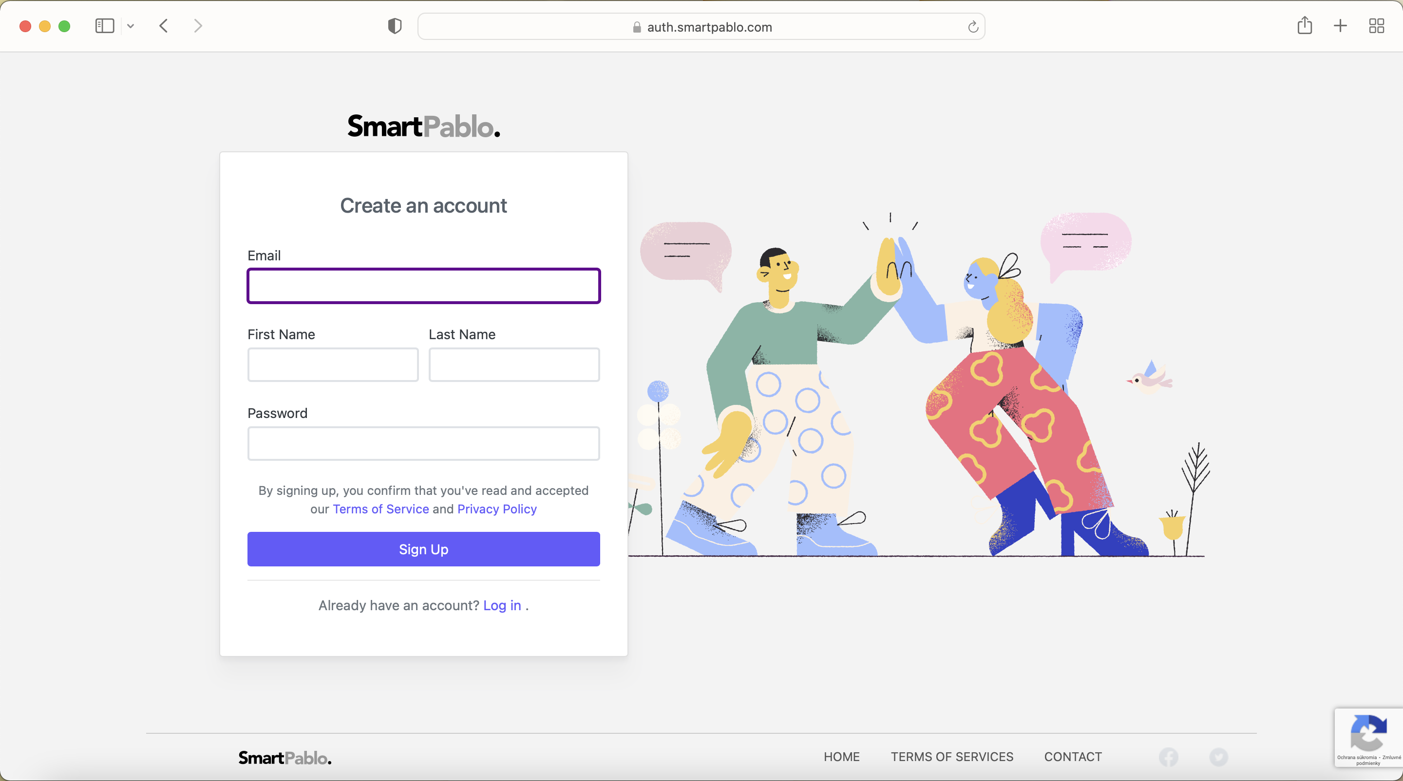 Create an SmartPablo account